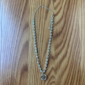 NEW Ettika Gold Crystal Medallion Choker Necklace